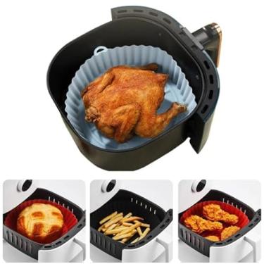 Imagem de Forma Forro de Silicone para Air Fryer Reutilizável Antiaderente Compativel com todas os Modelos Não Queima Resistente ao Calor Livre de BPA