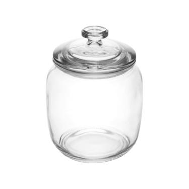 Imagem de Pote De Vidro Hermético Com Tampa Fino 800ml Decoração Cozinha Utilização Diária Fácil Armazenagem