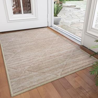 Imagem de QiCaiJia Tapete de porta frontal 5 x 7 cm, tapete de entrada antiderrapante, capacho lavável para entrada interna frontal, manhã amanhecer