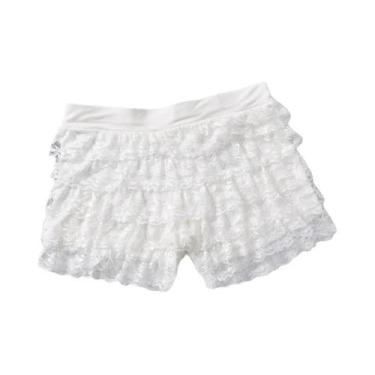 Imagem de Shorts De Segurança Elásticos Com Renda E Babados, Estilo Lolita Casua