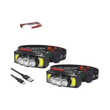 Imagem de Lanterna De Cabeça LED Recarregável 2.000.000LM À Prova d'Água 7 Modos