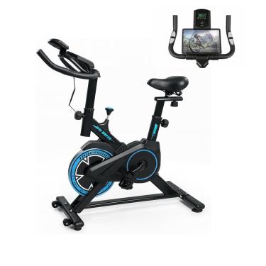 Imagem de Bicicleta Spinning Ergometrica New Speed Q20 – Silenciosa, Suporte Ipad, Compacta, Ideal para Treino em Casa e Emagrecimento