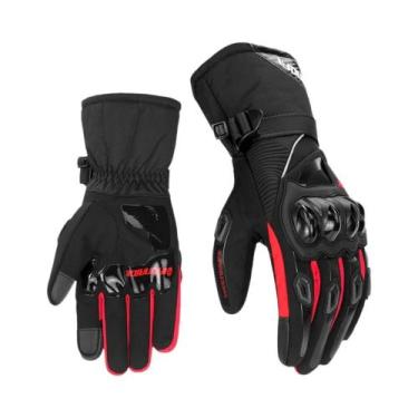 Imagem de Luvas De Motocicleta Impermeáveis Para Homens, Luvas De Inverno Com Te