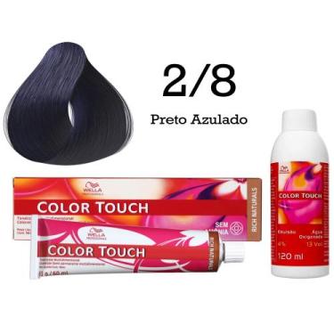 Imagem de Tonalizante Color Touch 2.8 Preto Azulado Emulsão Ox  Wella Profession