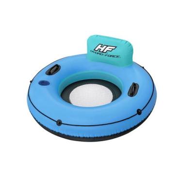 Imagem de Boia circular com rede d água White Cap para 1 pessoa