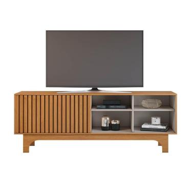 Imagem de Rack Para Tv Até 70 Polegadas Sereno Ripado Jcm Cinamomo Off White