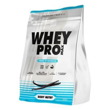 Imagem de Whey Pro Max Body Nutry 900g Proteína em Pó Sabores Morango Chocolate ou Baunilha-Unissex