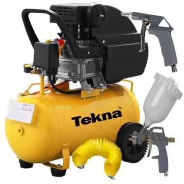 Imagem de Compressor de Ar 20L 2Hp com Pistola Pintura Mangueira Tekna, 110V