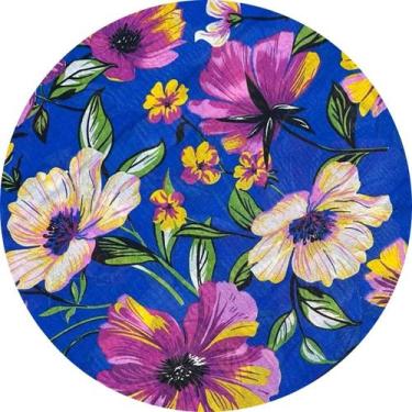 Imagem de Tecido Chitão Algodão 1,00 x 1,40 Metros cor:Azul-01 - Mascarenhas, Az