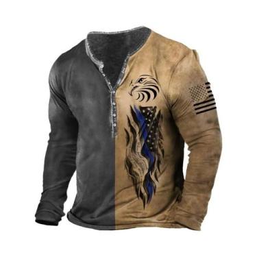 Imagem de Camiseta Vintage Masculina Oversized De Manga Longa Com Estampa Do Par