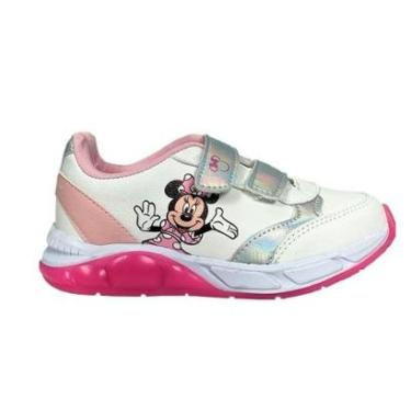 Imagem de Tênis Disney Minnie LED Duplo Velcro Casual Meninas Original-Feminino