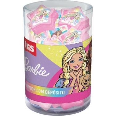 Imagem de Apontador com Depósito Barbie TRIS 2 Cores Sortido Pote com 12 - Summi