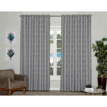 Imagem de Cortina Jacquard 4,00m X 2,70m Semi Blackout Sala Quarto - Raga Decora