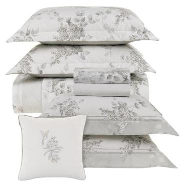 Imagem de Jogo Colcha e Lençol Queen Karsten Algodão Percal 200 Fios 07 Peças, B