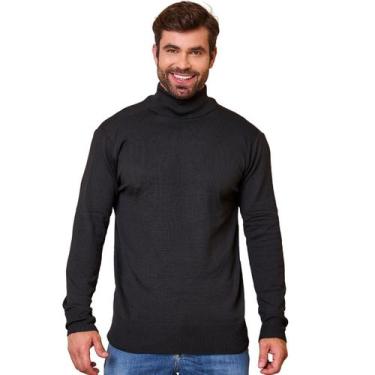Imagem de Blusa de Frio Masculino Sueter de Tricô Gola Alta Estilosa - Baronesa 