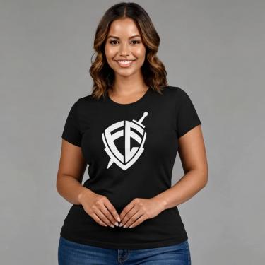 Imagem de Baby Look Feminina Escudo Fé André Valadão