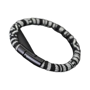 Imagem de Pulseira Masculina De 6mm Em Corda De Tecido Étnico Boêmio Grau a - Ac