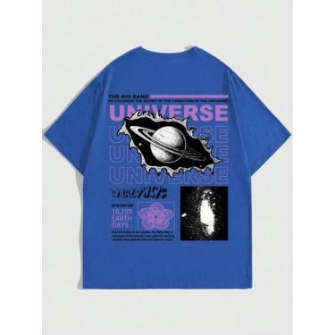 Imagem de Camisetas Masculinas de Algodão Soltas e Respiráveis - Estilo Hip Hop/