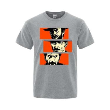 Imagem de Camiseta Unissex De Algodão Oversized Blondie Angel Eyes Tuco Cowboy O