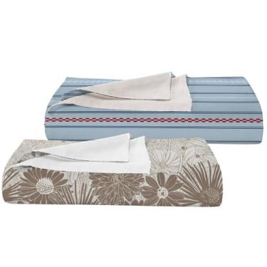 Imagem de Kit 2 Colchas Casal Queen Teka Allegro 90 fios 240x230 cm