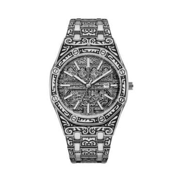 Imagem de Relógio De Pulso Masculino De Luxo Em Aço Inoxidável Com Quartzo, Cale