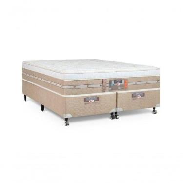 Imagem de Cama Box + Colchão Castor King Silver Star Air One Face 193x203x59cm -