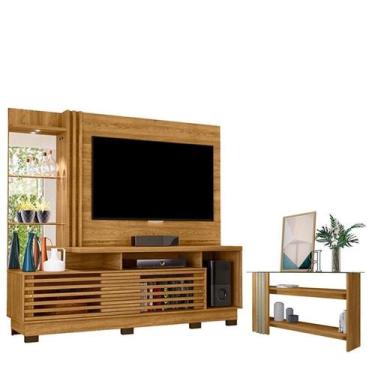 Imagem de Estante Home Theater Frizz Plus Cumaru com Pés com Aparador Frizz Cuma