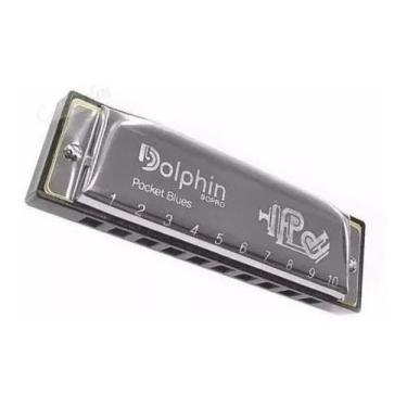 Imagem de Gaita De Boca Dolphin Pocket Blues Dó Harmonica Blues Jazz - Congratul