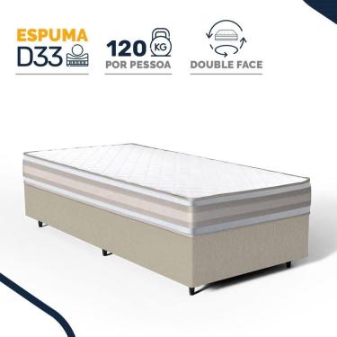 Imagem de Cama Box com Colchão de Espuma D33 Double Face Territory Hellen Solteiro 88cm