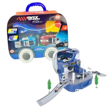 Imagem de Kit MALETA MAXSPEED  Pista Policia Ark Toys