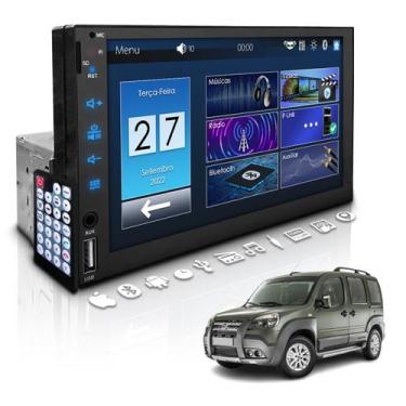 Imagem de Central Multimídia Universal 1 Din Mp5 Espelha Bt Dvd Fiat Doblo - Fir
