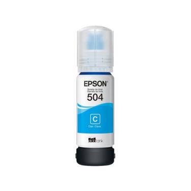 Imagem de Refil Garrafa de Tinta Original Epson EcoTank T504 T504220 Ciano Compa