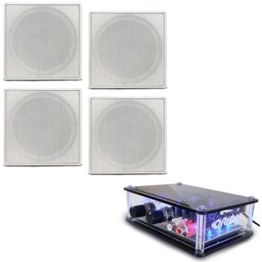 Imagem de Amplificador  Rca Pc Notebook + 4 Caixa De Teto Som Ambiente - ORION