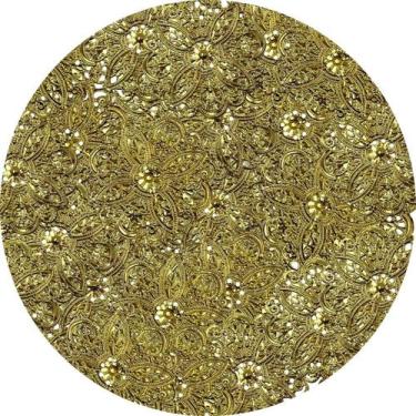 Imagem de Pingente Filigrana Flor 44x44mm Metal Dourado 30pç 90g - Macall