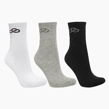 Imagem de Kit Meia Olympikus Cano Médio Adulto