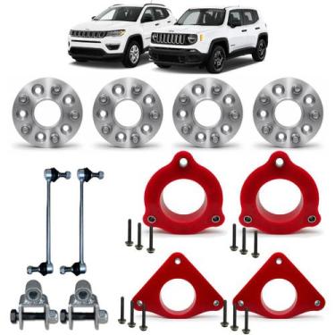Imagem de Kit Completo 2Pol Pu Espaçador 32mm Jeep Compass Renegade - Borfix
