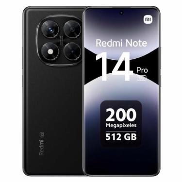 Imagem de Redmi Note 14 Pro 5G Midnight Black 8GB RAM 256GB, Bateria 5000mAh, 67