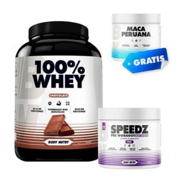 Imagem de Kit Whey Protein 900g Pré Treino 300g Suplemento em Pó 300g Energia e Rotina-Unissex