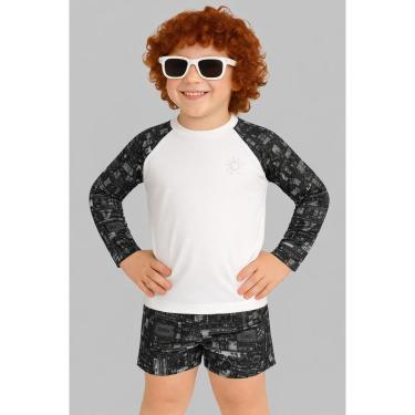 Imagem de Conjunto Infantil Menino Camisa Térmica Uv50 E Bermuda-Masculino