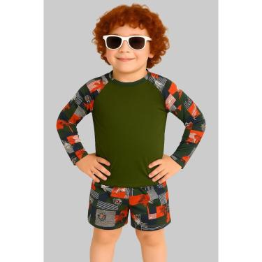 Imagem de Conjunto Infantil Menino Camisa Térmica Uv50 E Bermuda-Masculino