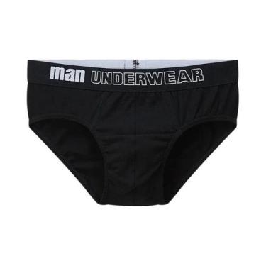 Imagem de Cuecas confortáveis do algodão para homens, cuecas sexy, roupa interio