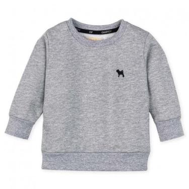 Imagem de Blusa Moletom Roupa de Frio Menino Fashion Suéter Macio Cinza Charpey 