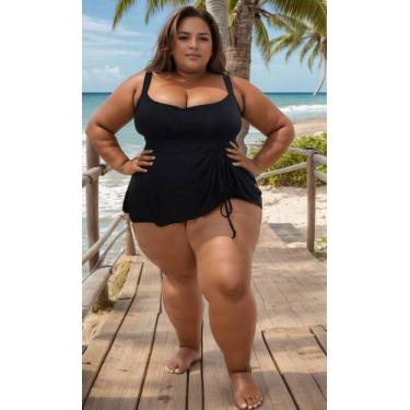 Imagem de Maio Batinha Vestidinho Big Plus Size Bojo Removivel Do TAM 46 ao 64 -