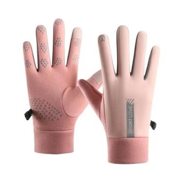 Imagem de Luvas De Ciclismo Femininas Quentes E Impermeáveis Antiderrapantes Par