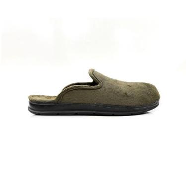 Imagem de Pantufa Atoalhada Pegada Musgo e Azul Marinho - 16600101, Musgo, 42
