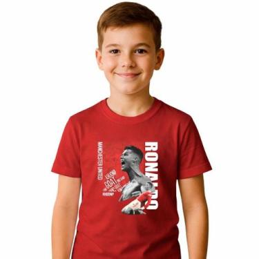Imagem de Camiseta juvenil Jogador Cristiano Ronaldo Futebol CR7 Robozão Infanti