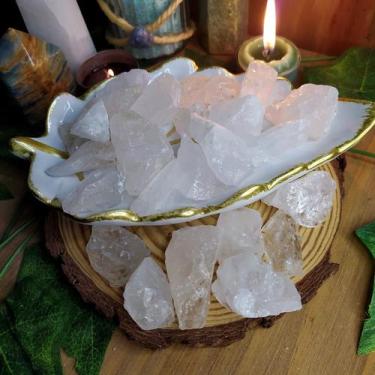 Imagem de Pedra Cristal Quartzo Transparente Bruto 1cm a 5cm  Proteção Abre Cami