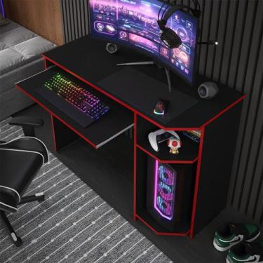Imagem de Mesa gamer estilo funcionalidade para gamers de verdade - PRADO MOVEIS