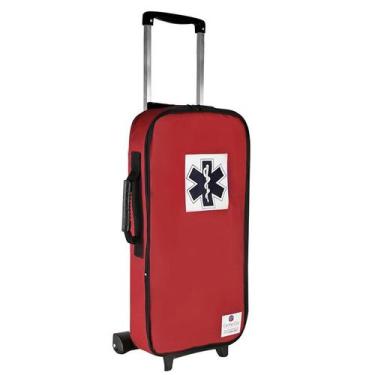 Imagem de Bolsa com Rodinhas para Cilindro 3 Litros Vermelha - Centercor Hospita