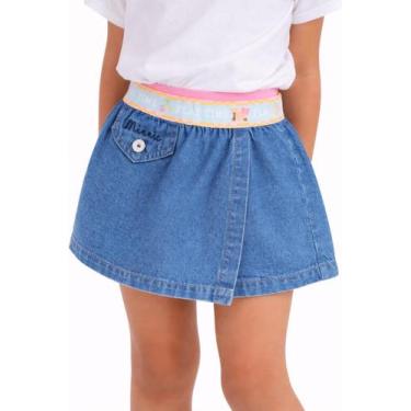Imagem de Shorts-Saia Disney Minnie Daisy Play Time Jeans - Alphabeto, Jeans, 2